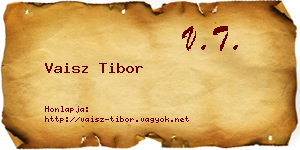Vaisz Tibor névjegykártya